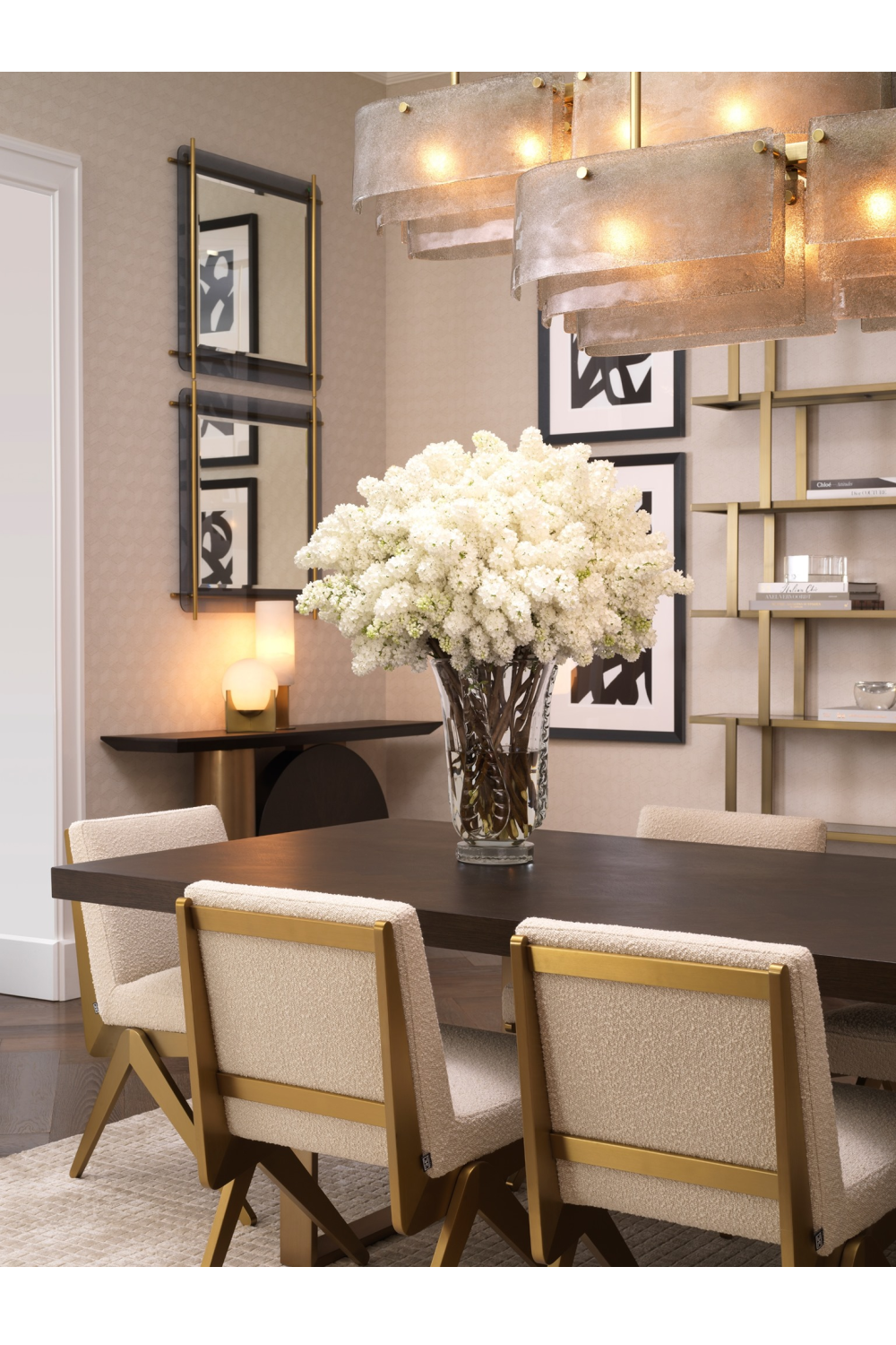 Cream Bouclé Dining Chair Fico | Eichholtz Miami