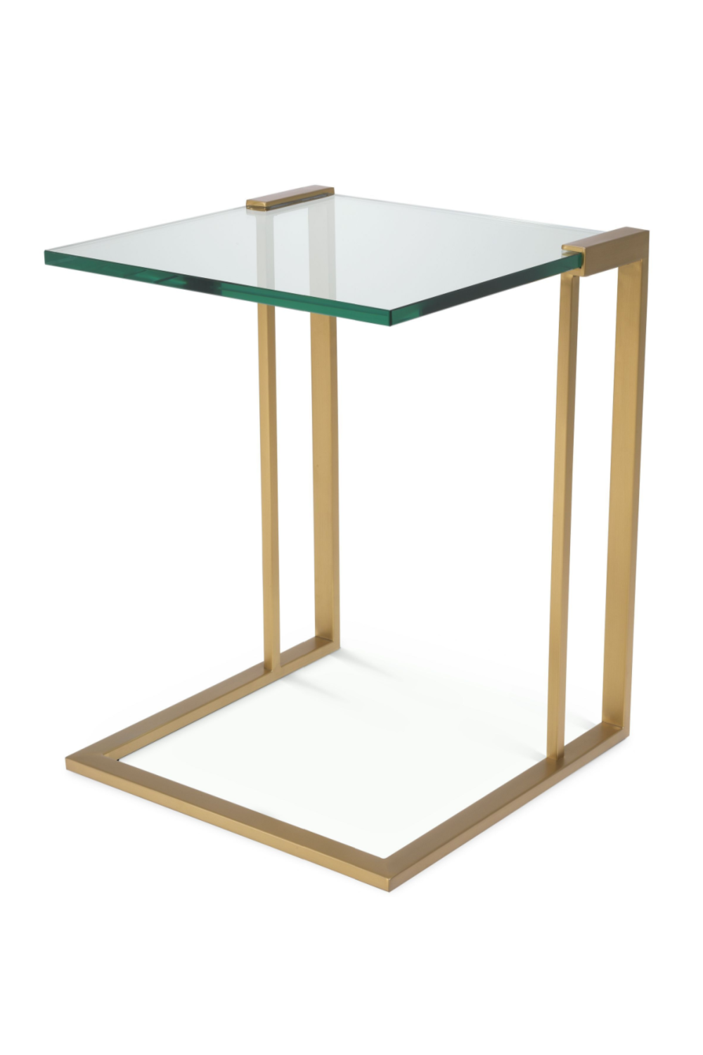 L-Shaped Glass Side Table Perry | Eichholtz Miami