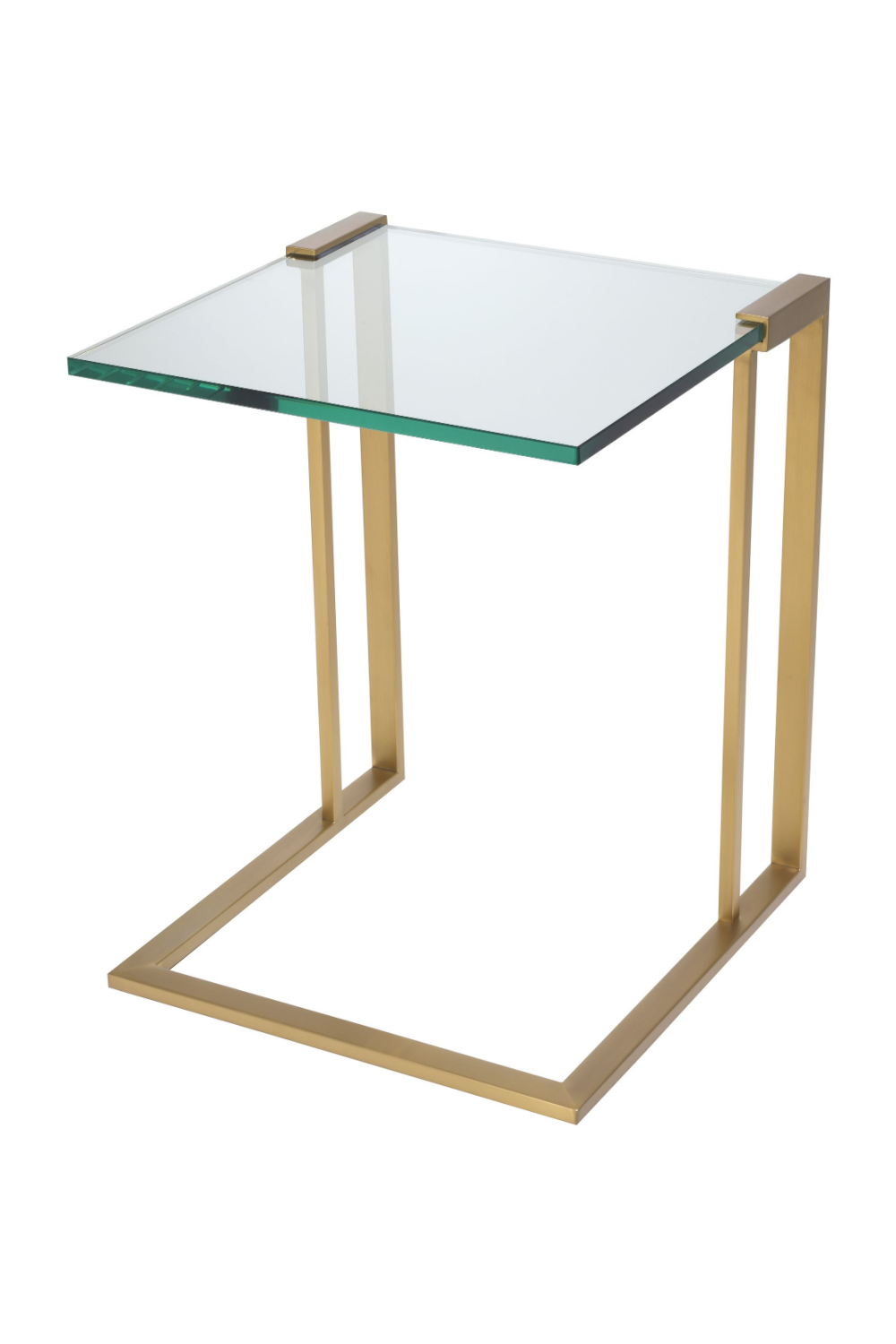 L-Shaped Glass Side Table Perry | Eichholtz Miami