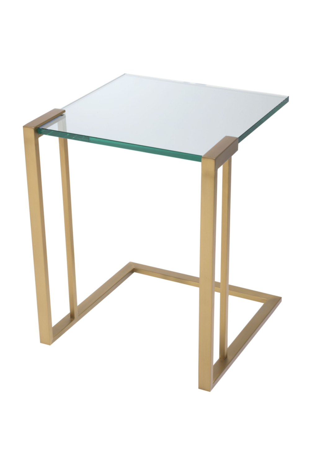 L-Shaped Glass Side Table Perry | Eichholtz Miami