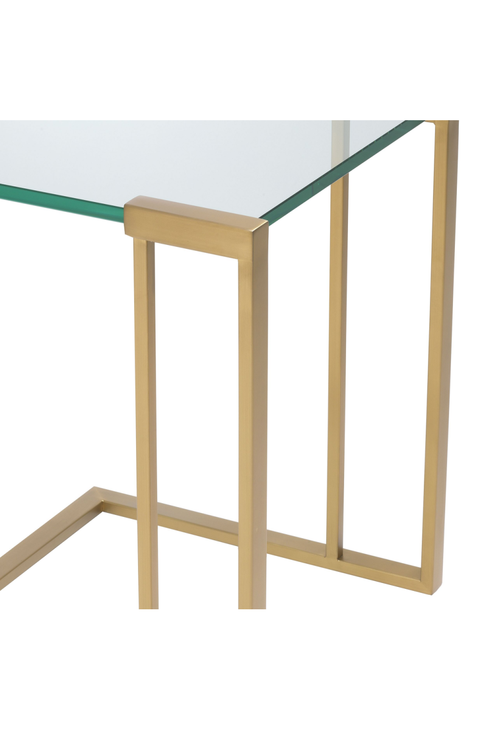 L-Shaped Glass Side Table Perry | Eichholtz Miami