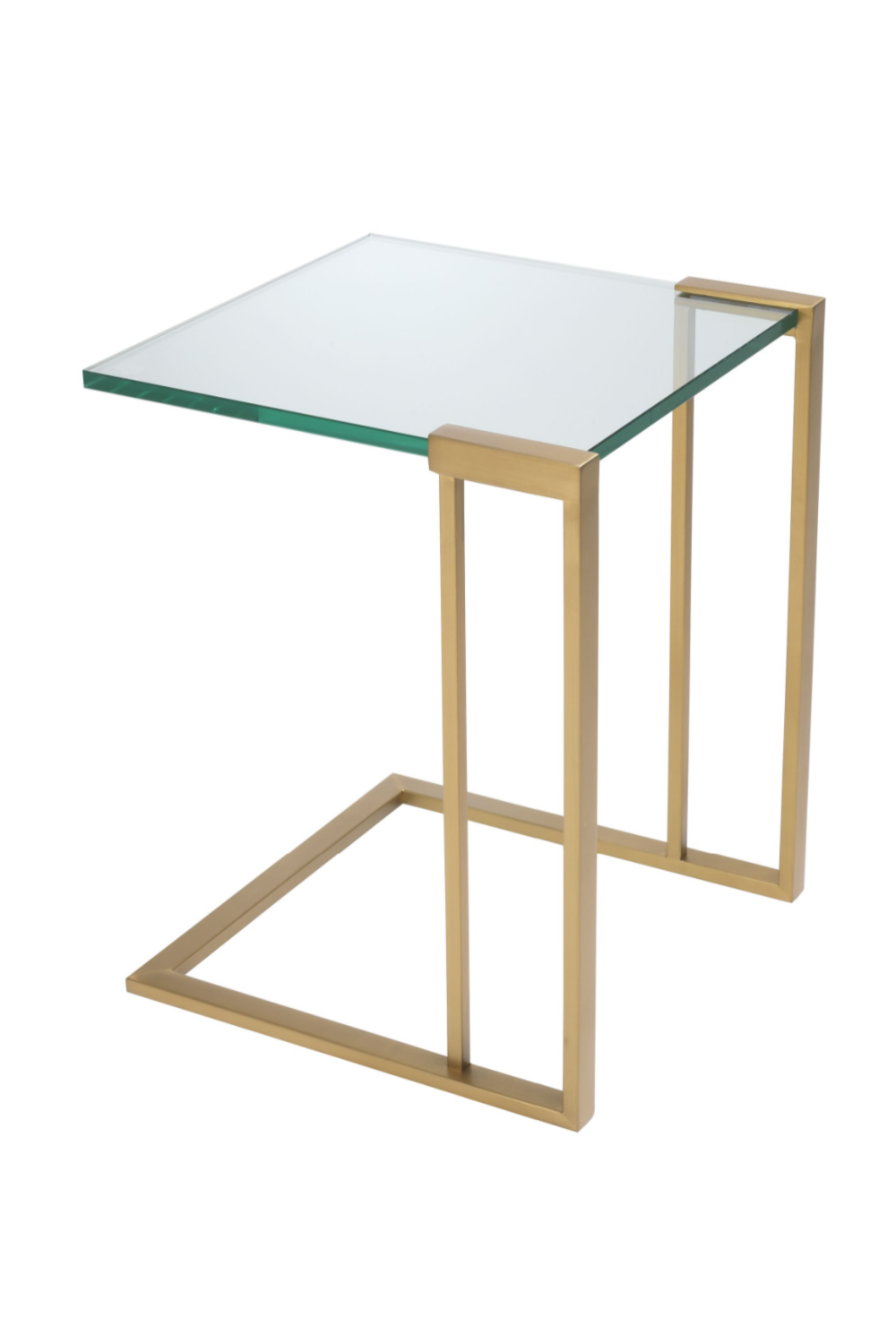 L-Shaped Glass Side Table Perry | Eichholtz Miami
