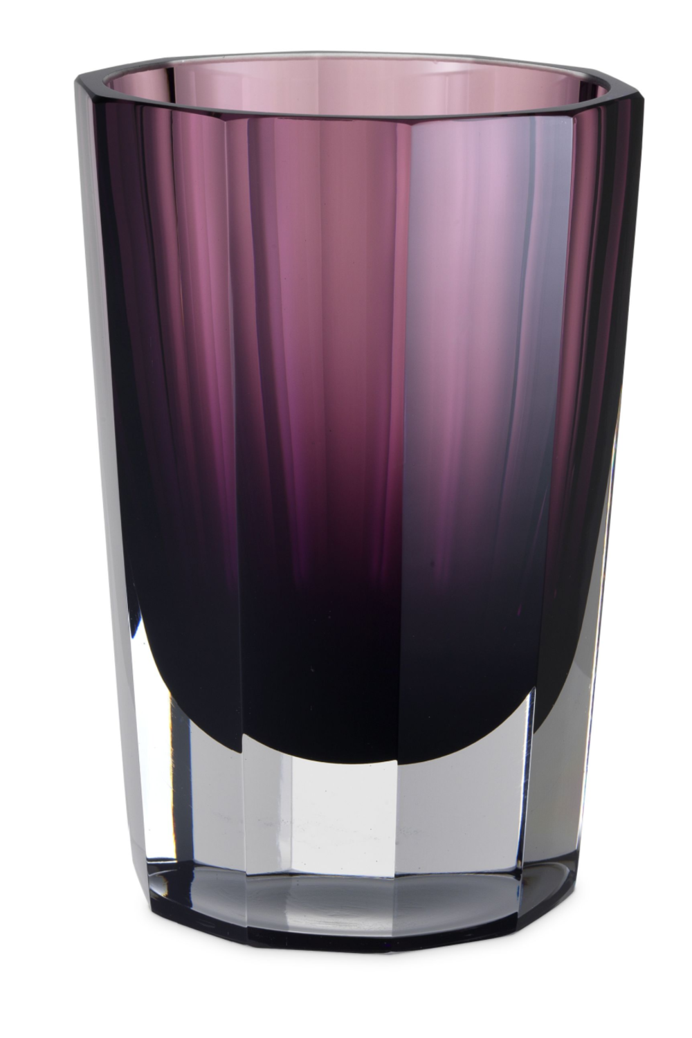 Purple Octagonal Glass Vase Chavez | Eichholtz Miami