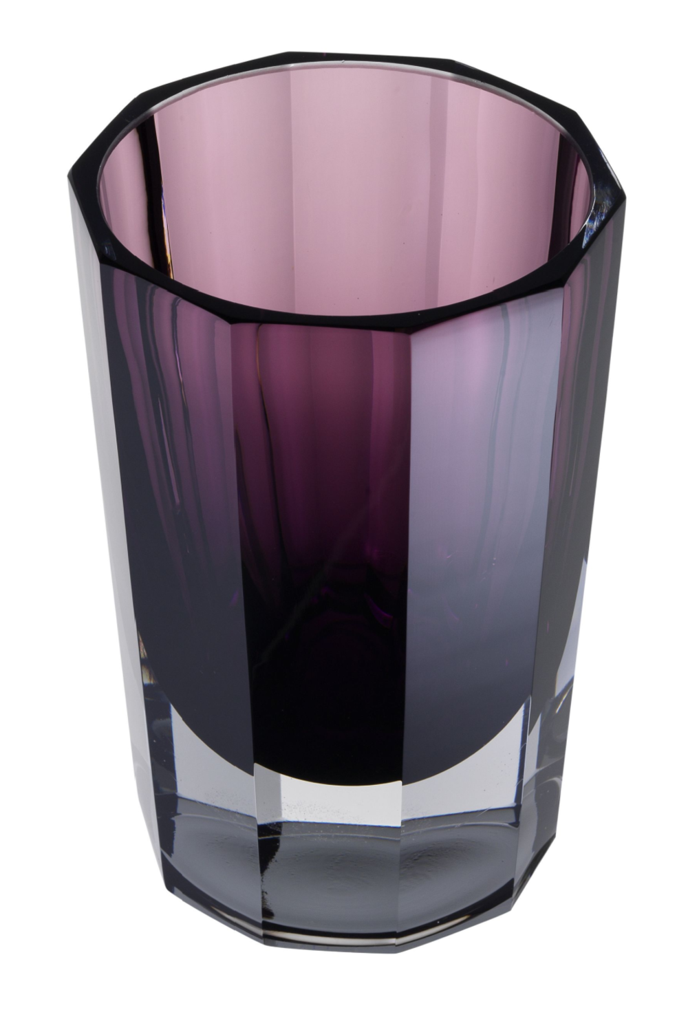 Purple Octagonal Glass Vase Chavez | Eichholtz Miami