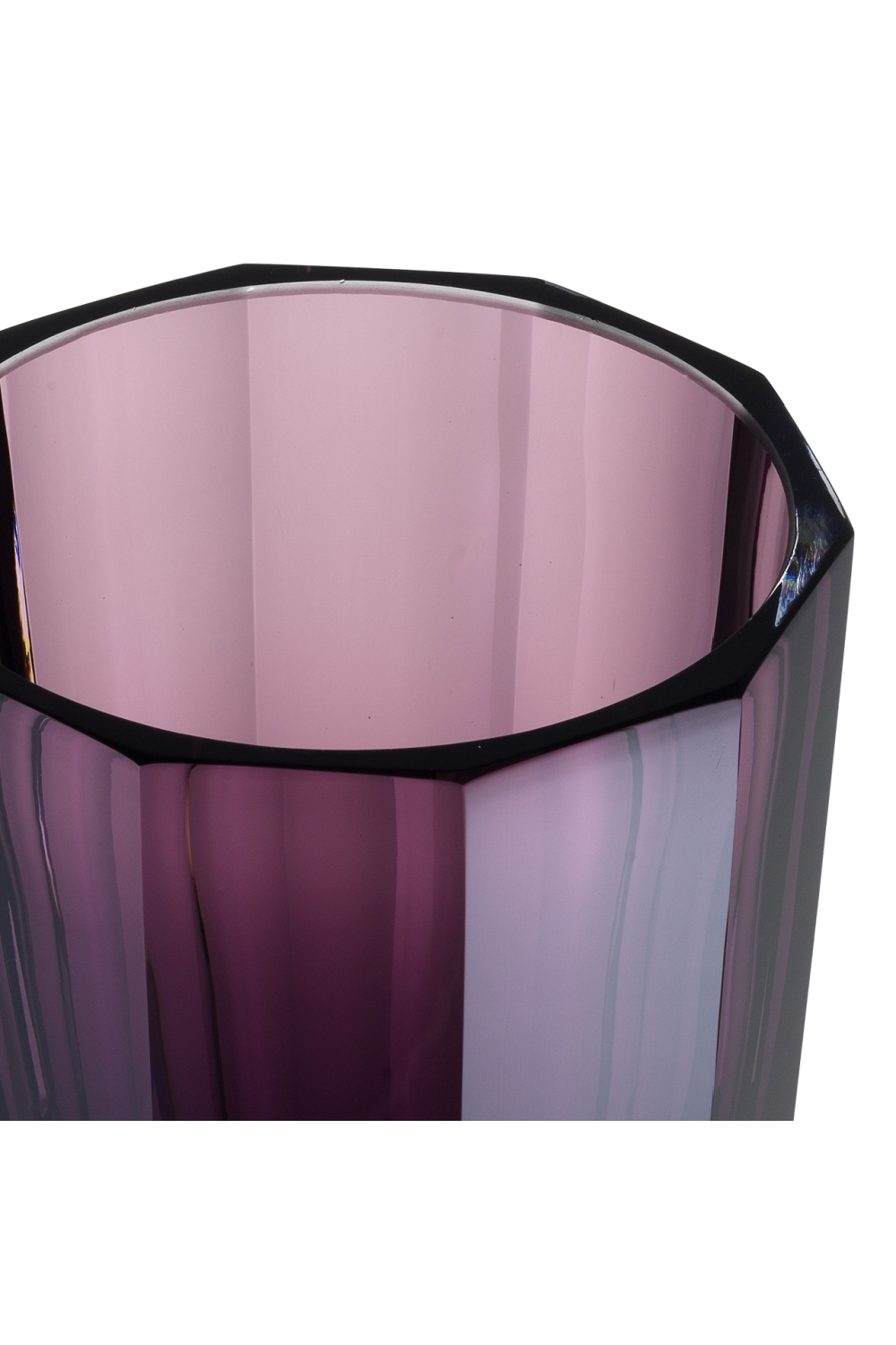 Purple Octagonal Glass Vase Chavez | Eichholtz Miami
