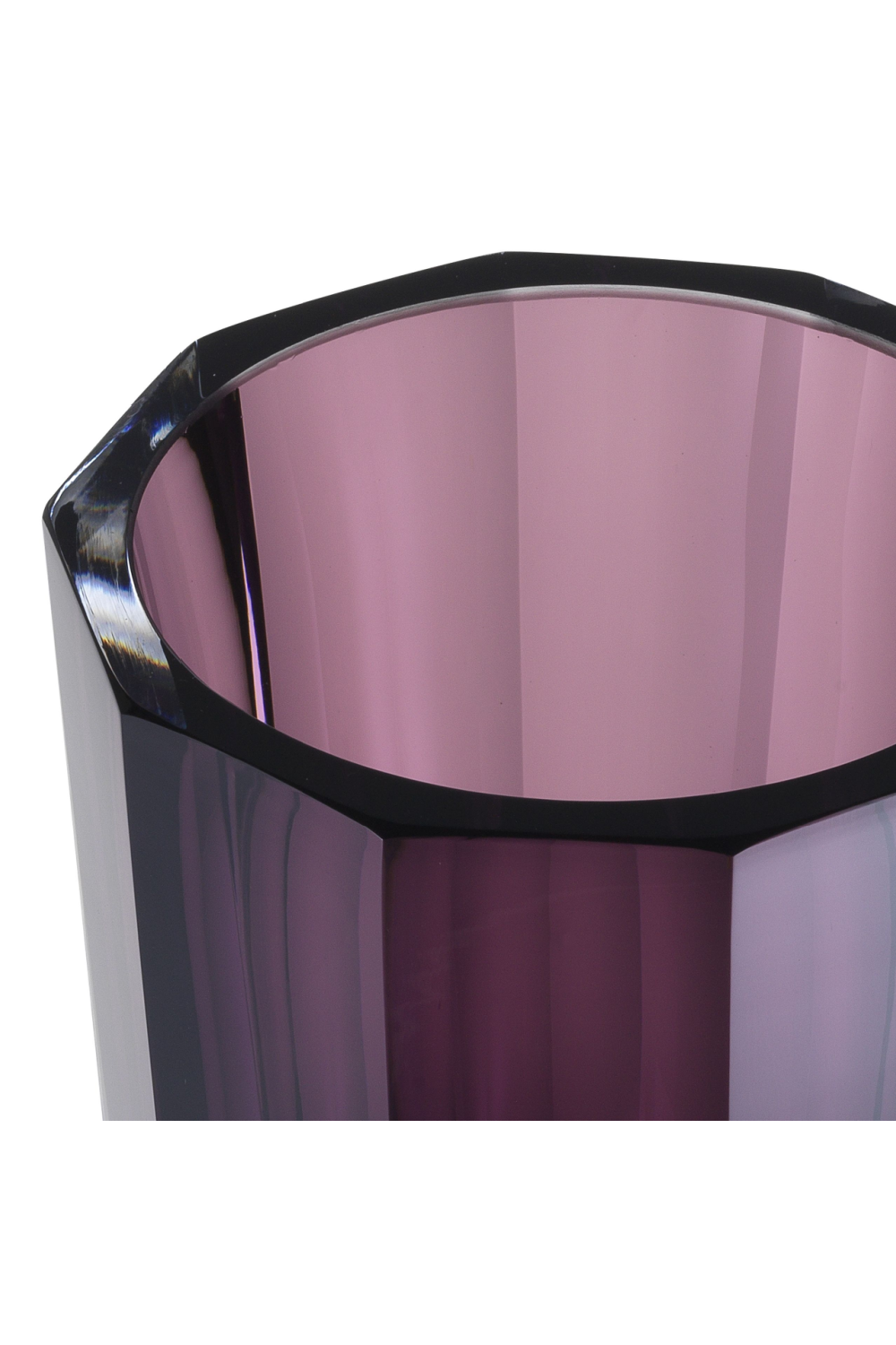 Purple Octagonal Glass Vase Chavez | Eichholtz Miami
