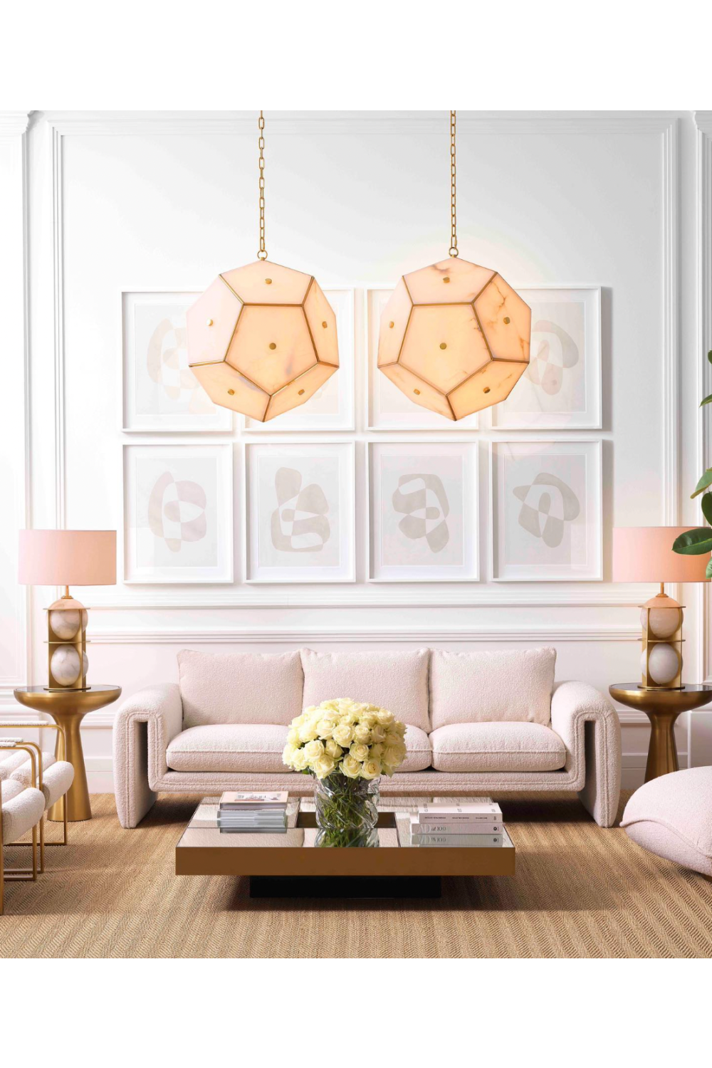 Brass Alabaster Table Lamp Eternity | Eichholtz Miami