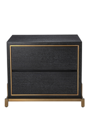 Charcoal Oak Bedside Table Hazel | Eichholtz Miami