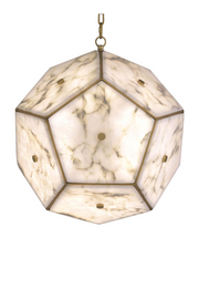 Pentagonal Alabaster Lantern Gallo | Eichholtz Miami