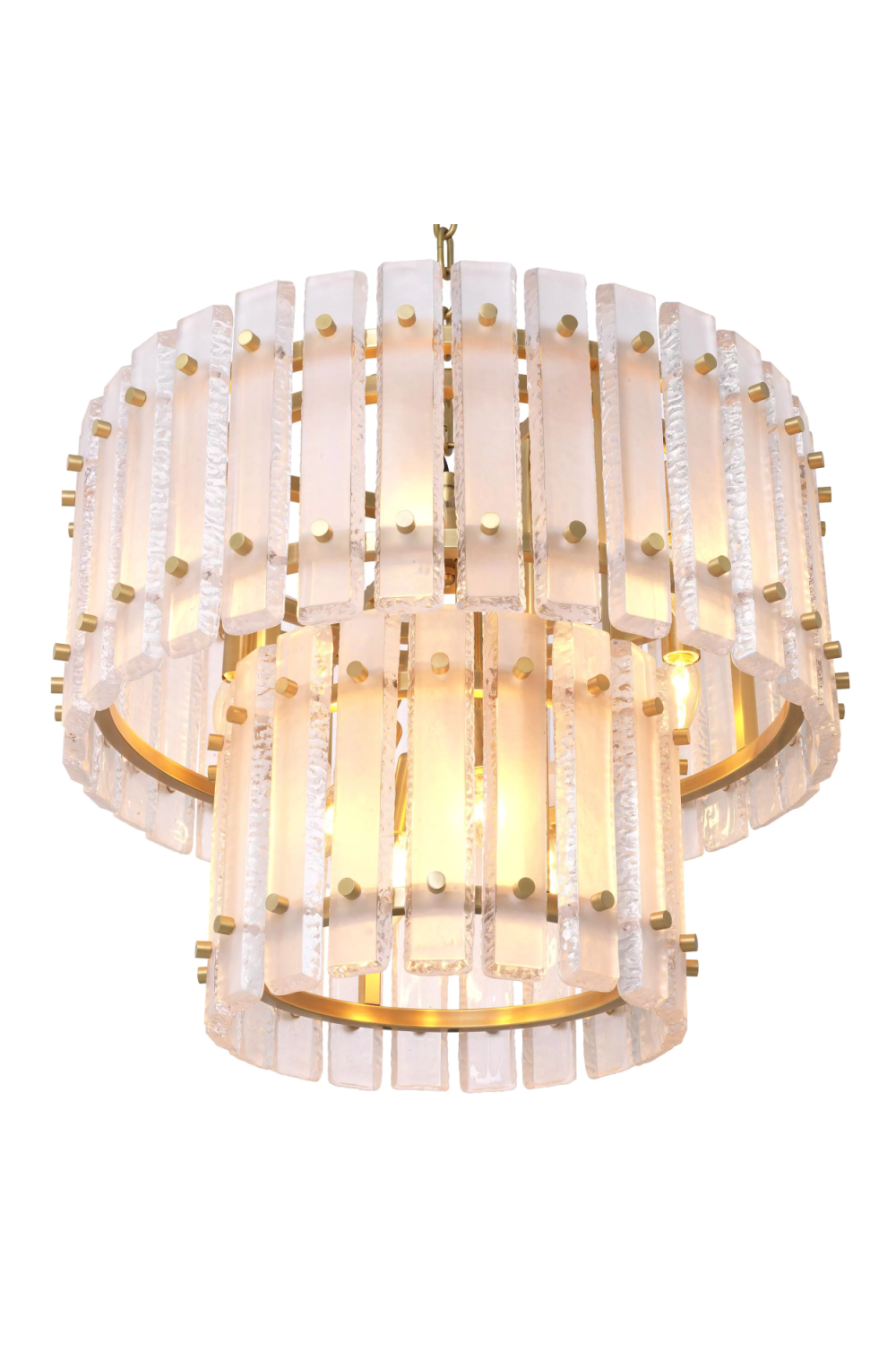 Frosted Glass Plates Chandelier Blason | Eichholtz Miami