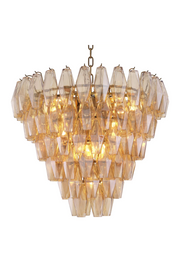 Diamond Amber Glass Chandelier Benini | Eichholtz Miami