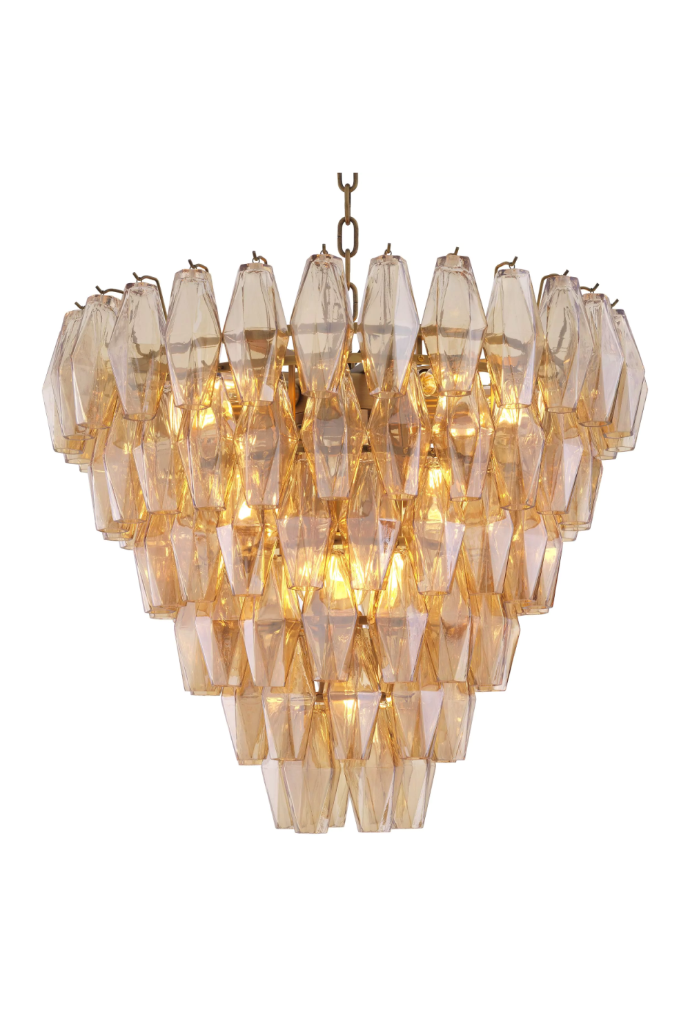 Diamond Amber Glass Chandelier Benini | Eichholtz Miami