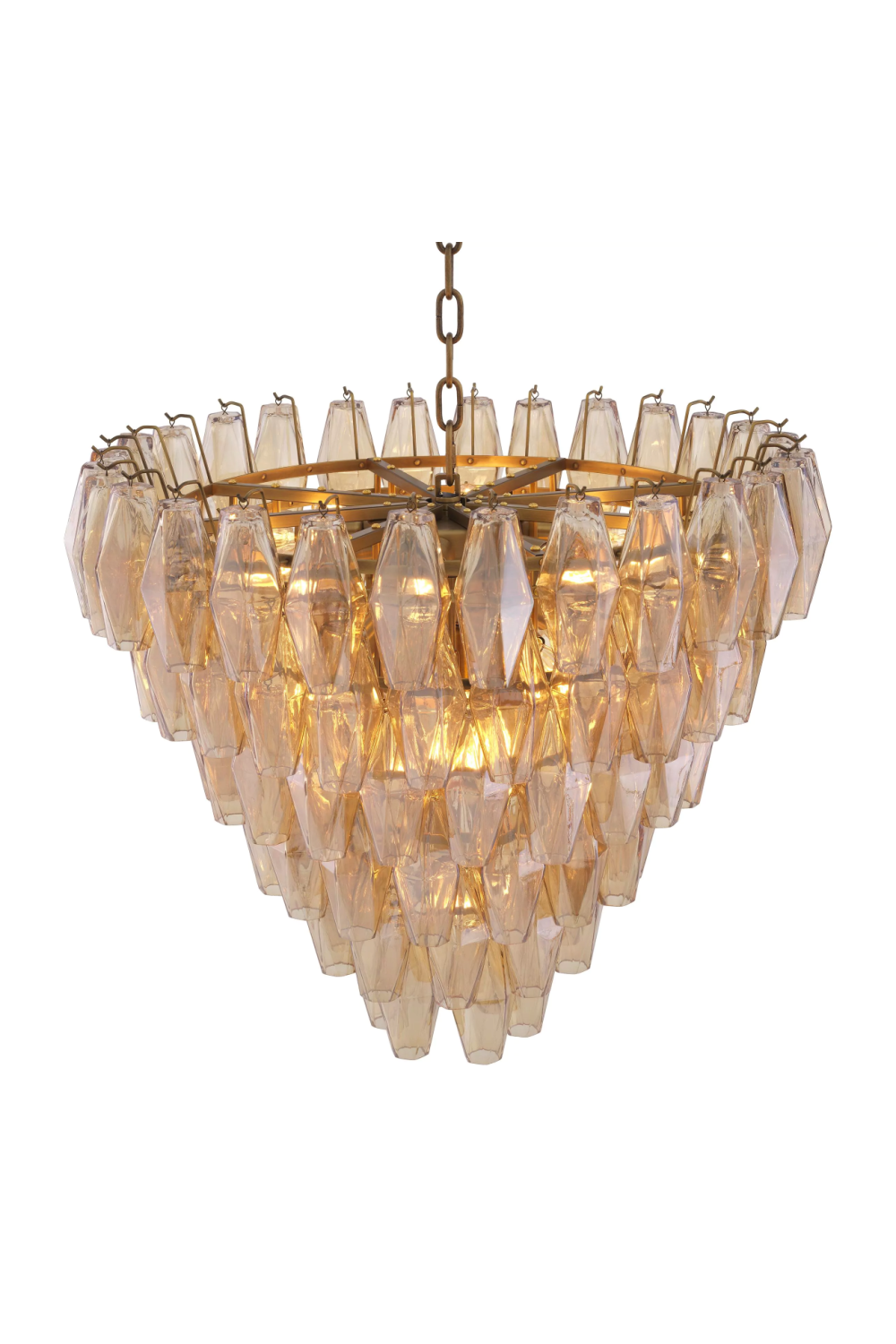 Diamond Amber Glass Chandelier Benini | Eichholtz Miami