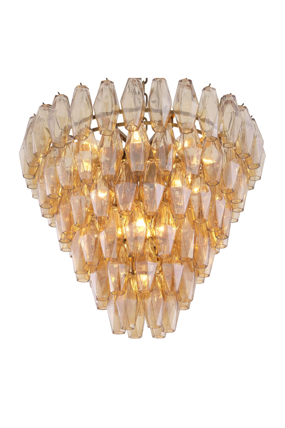 Diamond Amber Glass Chandelier Benini | Eichholtz Miami