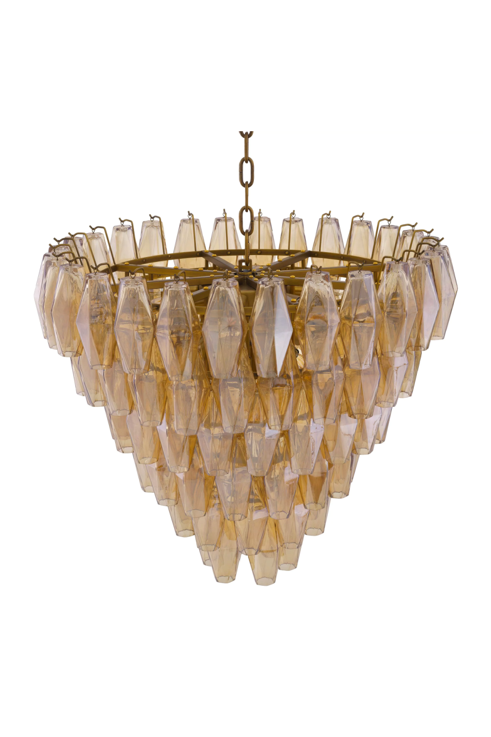 Diamond Amber Glass Chandelier Benini | Eichholtz Miami