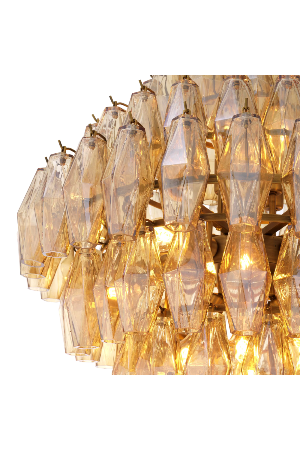 Diamond Amber Glass Chandelier Benini | Eichholtz Miami