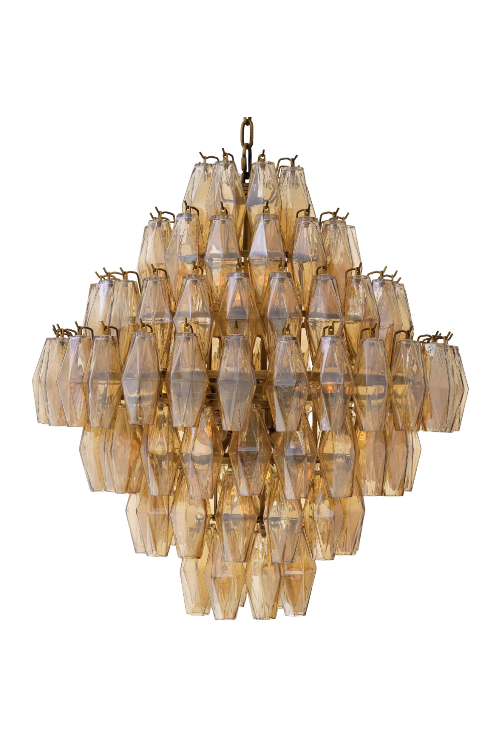 Diamond Amber Glass Chandelier Benini | Eichholtz Miami