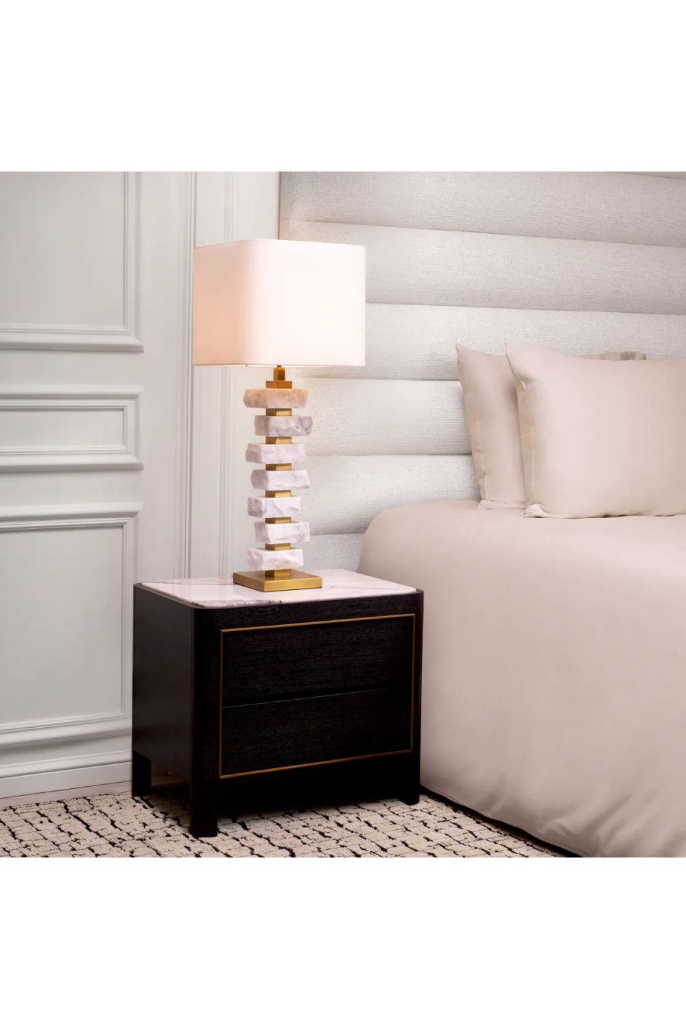 Charcoal Gray Bedside Table Corazon | Eichholtz Miami