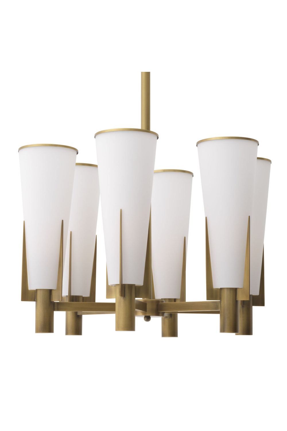 Cone Shade Brass Chandelier Dino | Eichholtz Miami
