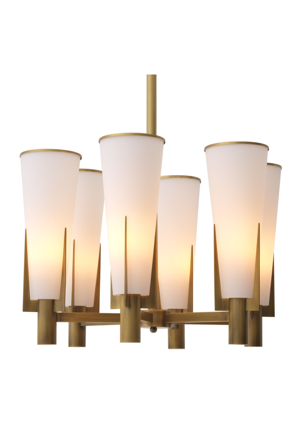 Cone Shade Brass Chandelier Dino | Eichholtz Miami