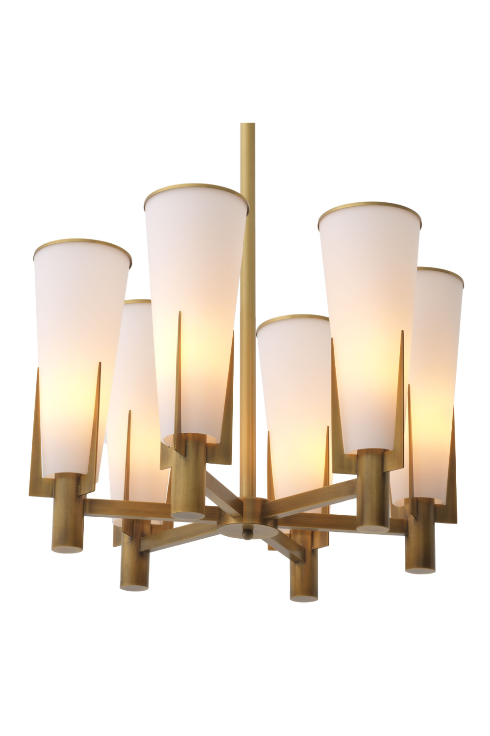 Cone Shade Brass Chandelier Dino | Eichholtz Miami