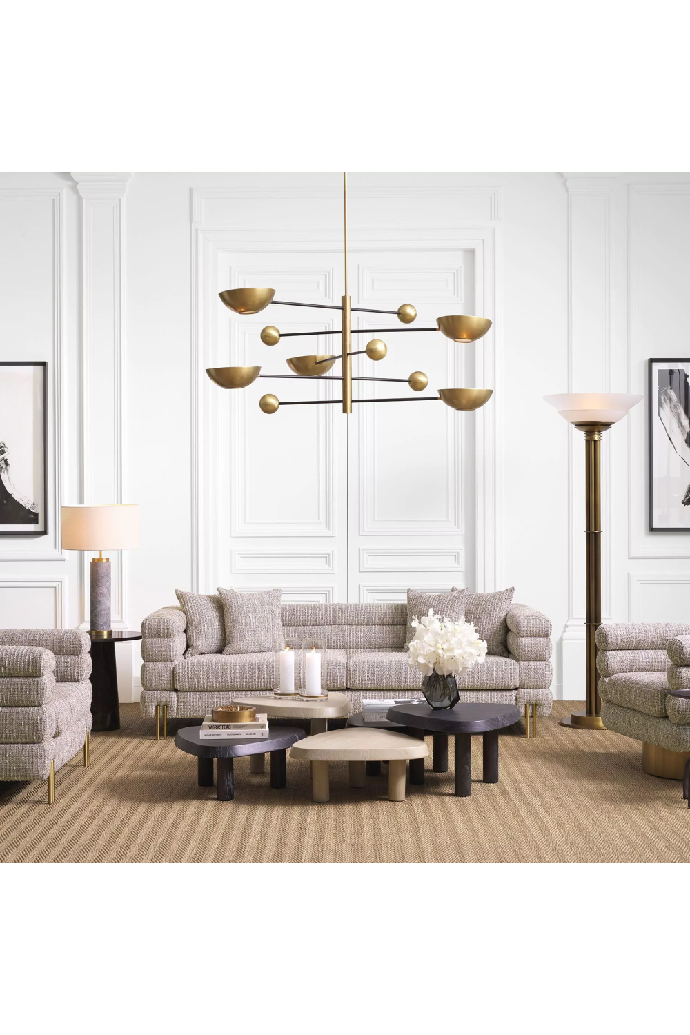 Antique Brass Bowls Chandelier Salinas | Eichholtz Miami