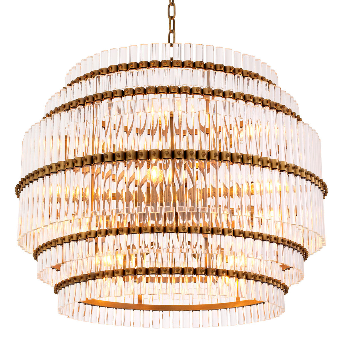 Tiered Glass Tubes Chandelier Scottsdale | Eichholtz Miami