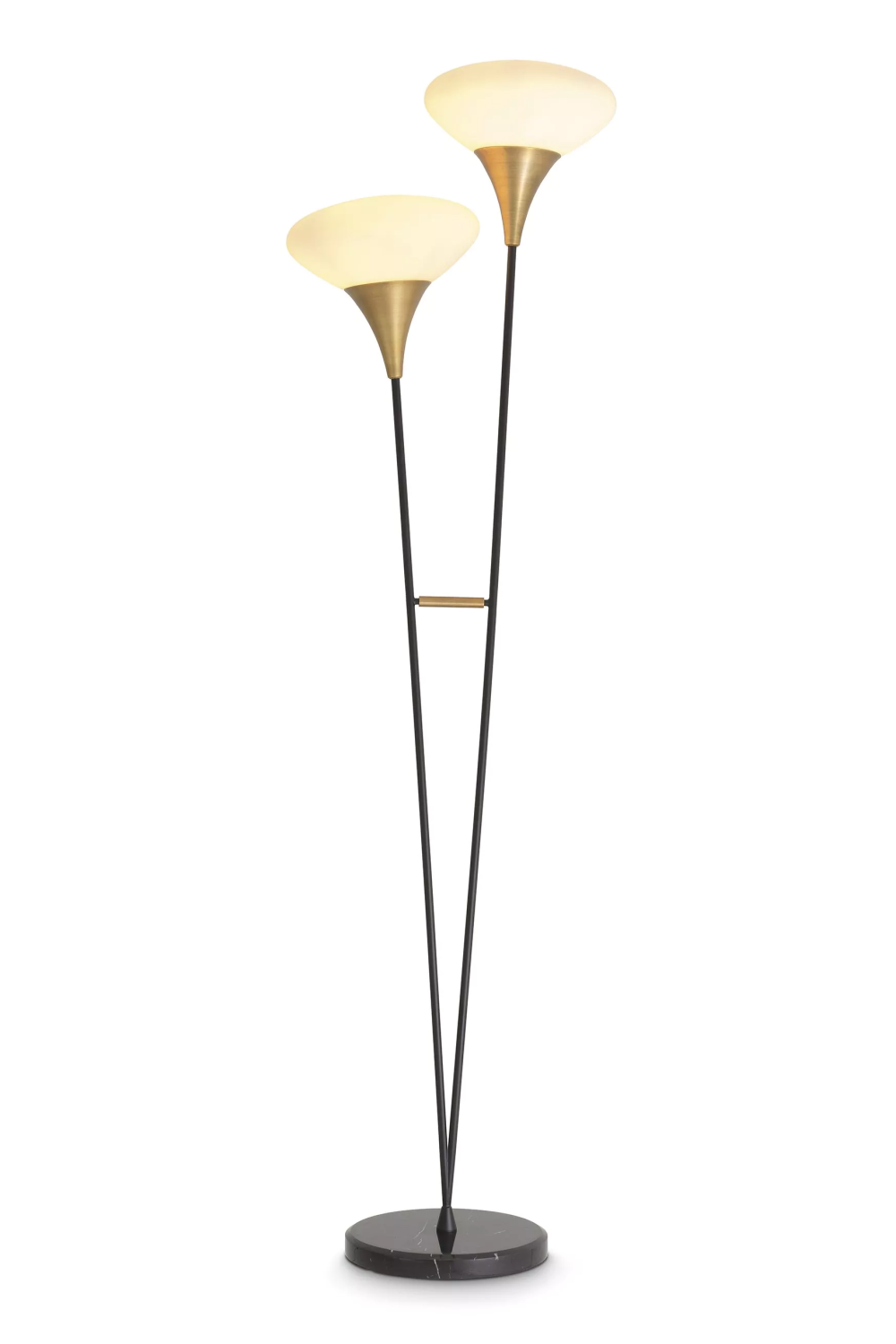 White Glass Shade Floor Lamp Duco | Eichholtz Miami