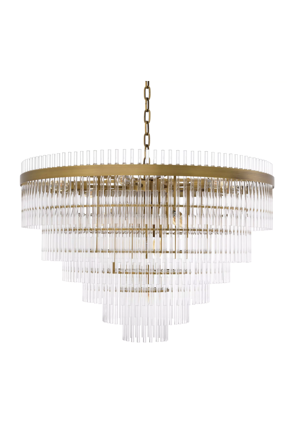 Cascading Glass Rods Chandelier East | Eichholtz Miami