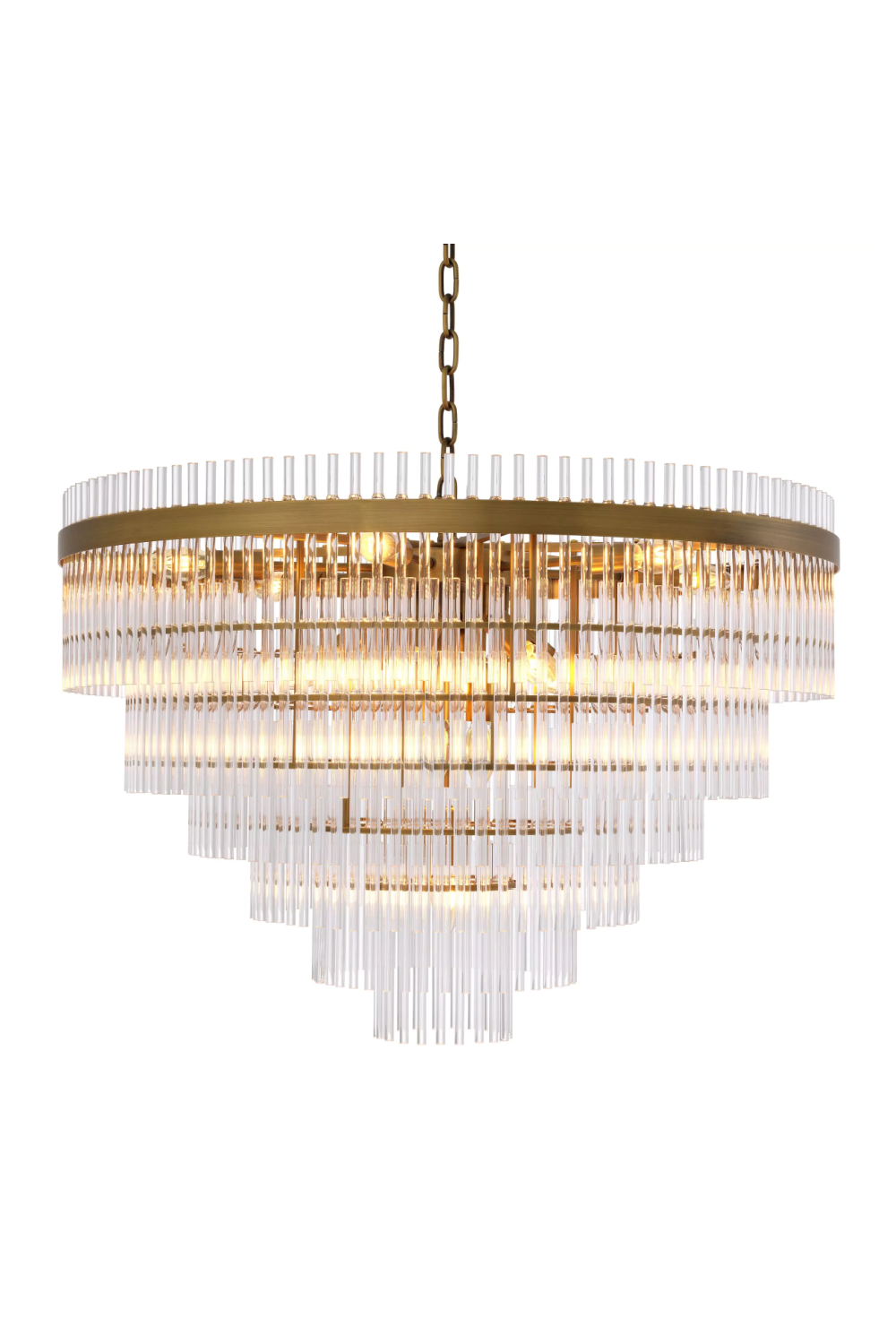 Cascading Glass Rods Chandelier East | Eichholtz Miami