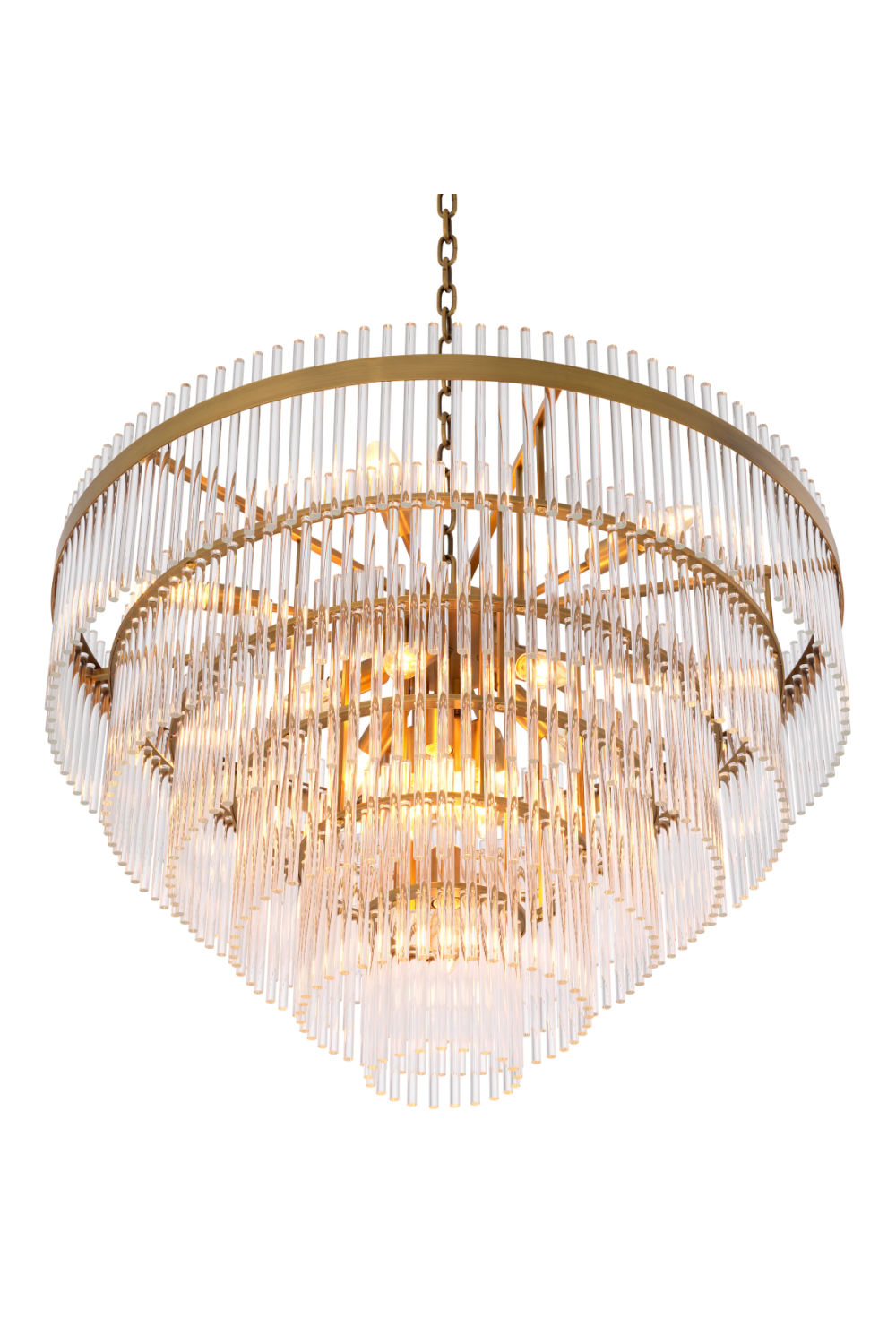 Cascading Glass Rods Chandelier East | Eichholtz Miami