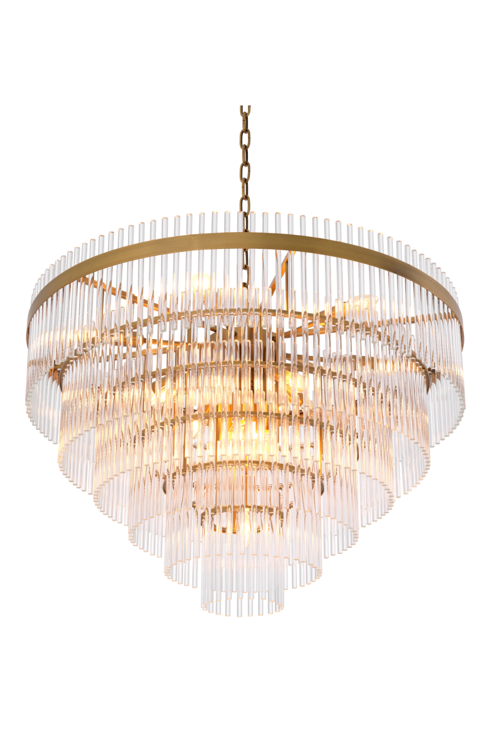Cascading Glass Rods Chandelier East | Eichholtz Miami