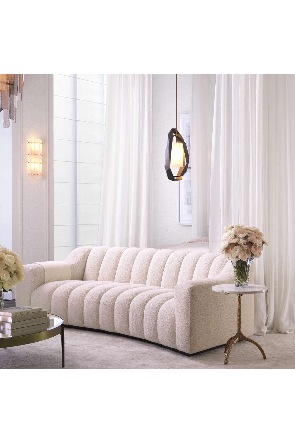 Metal Framed Alabaster Chandelier Santos | Eichholtz Miami