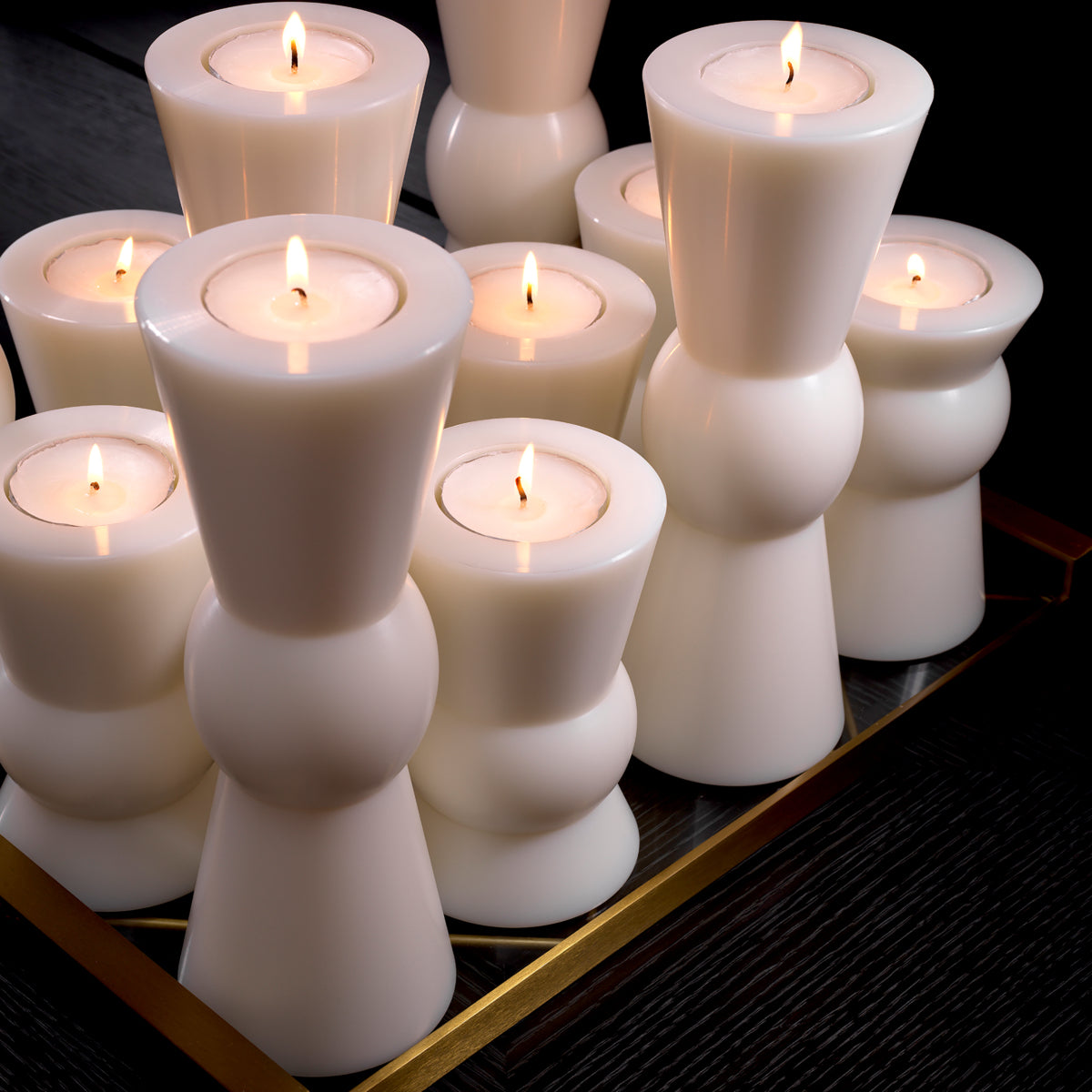 White Artificial Candle Set (2) S Arto | Eichholtz Miami
