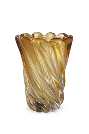 Yellow Swirling Glass Vase Contessa - S | Eichholtz Miami