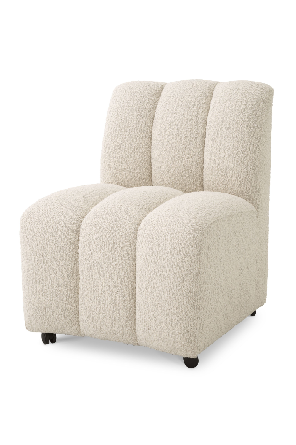 Bouclé Channeled Dining Chair Kelly | Eichholtz Miami