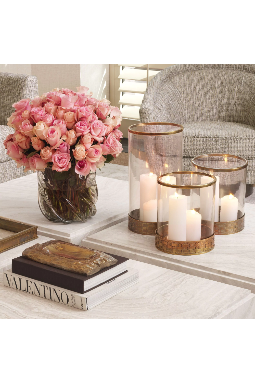 Vintage Brass Classic Hurricane Lausanne | Eichholtz Miami