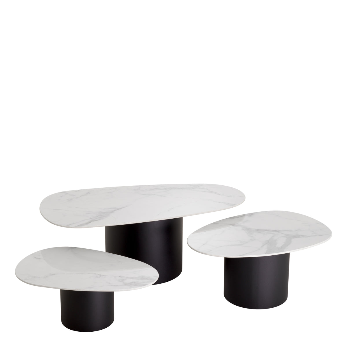 Ceramic Marble Coffee Table Set (3) Zane | Eichholtz Miami