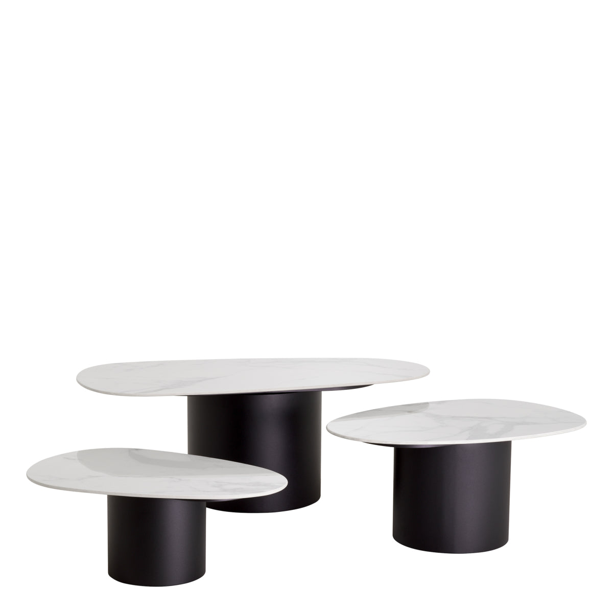 Ceramic Marble Coffee Table Set (3) Zane | Eichholtz Miami