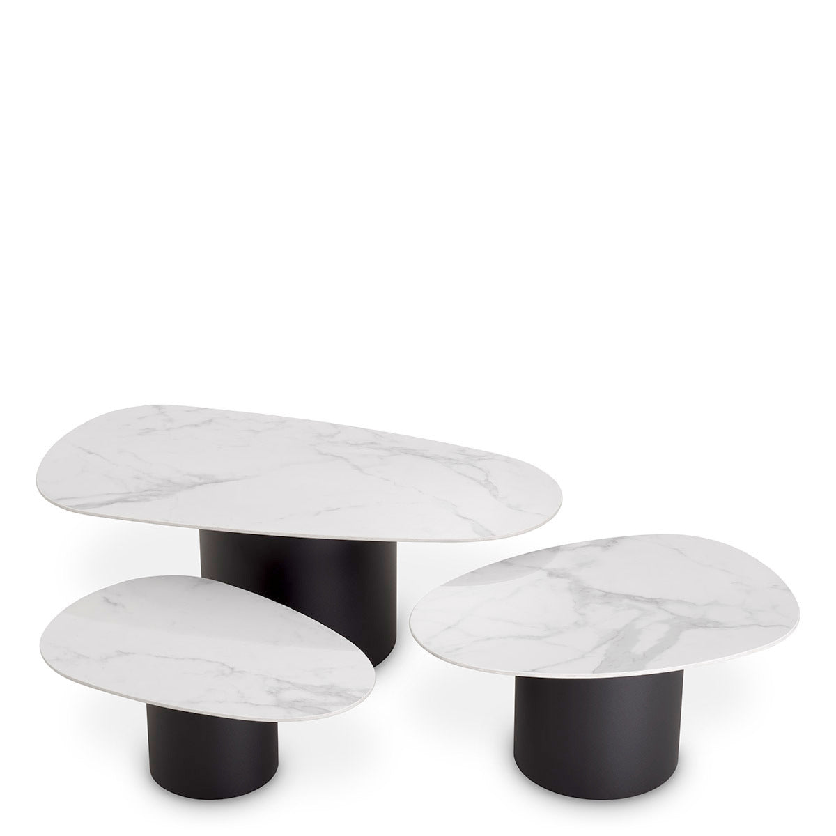 Ceramic Marble Coffee Table Set (3) Zane | Eichholtz Miami