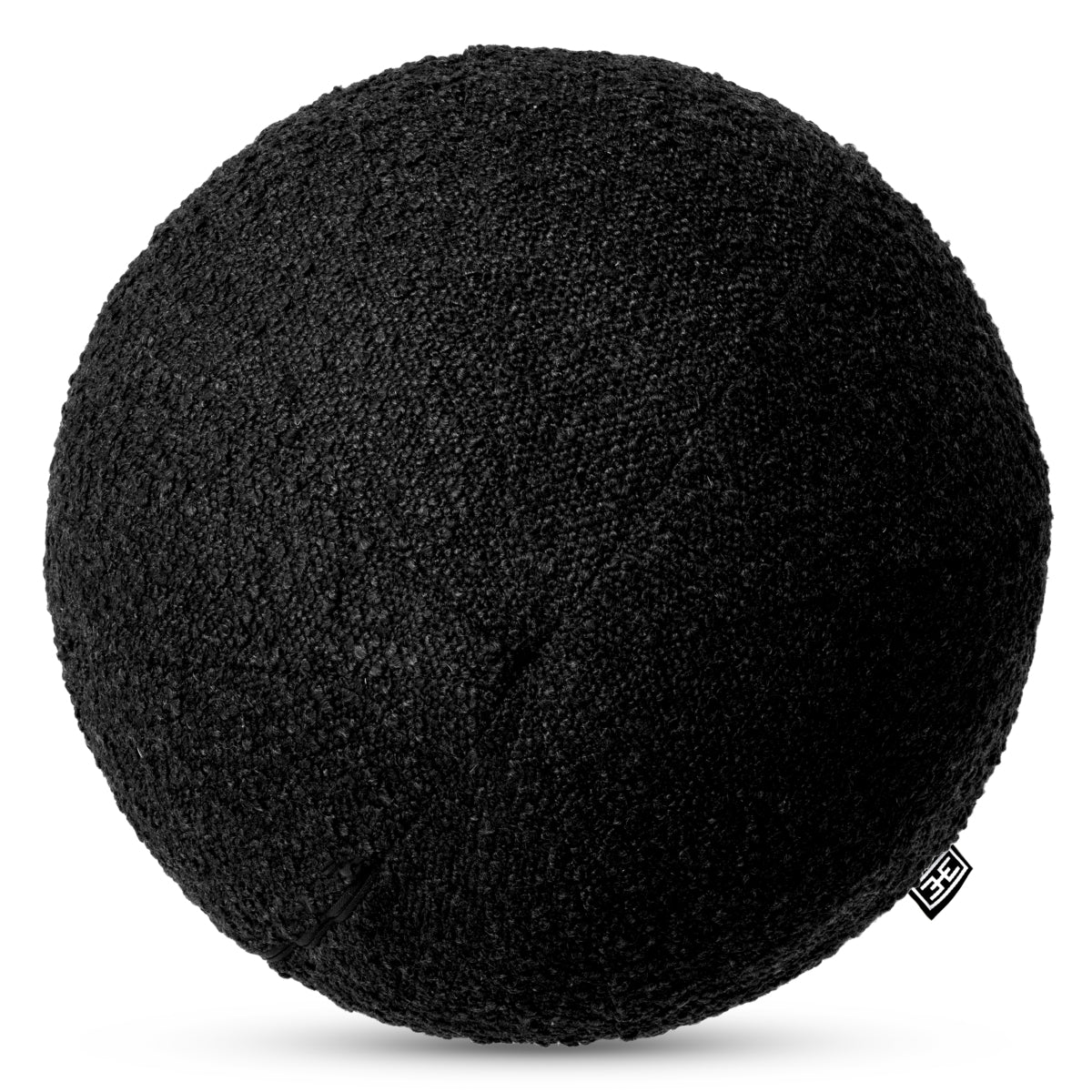Black Bouclé Ball Cushion Palla | Eichholtz Miami