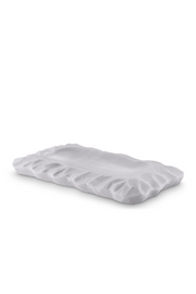 Honed White Marble Tray Mauro
