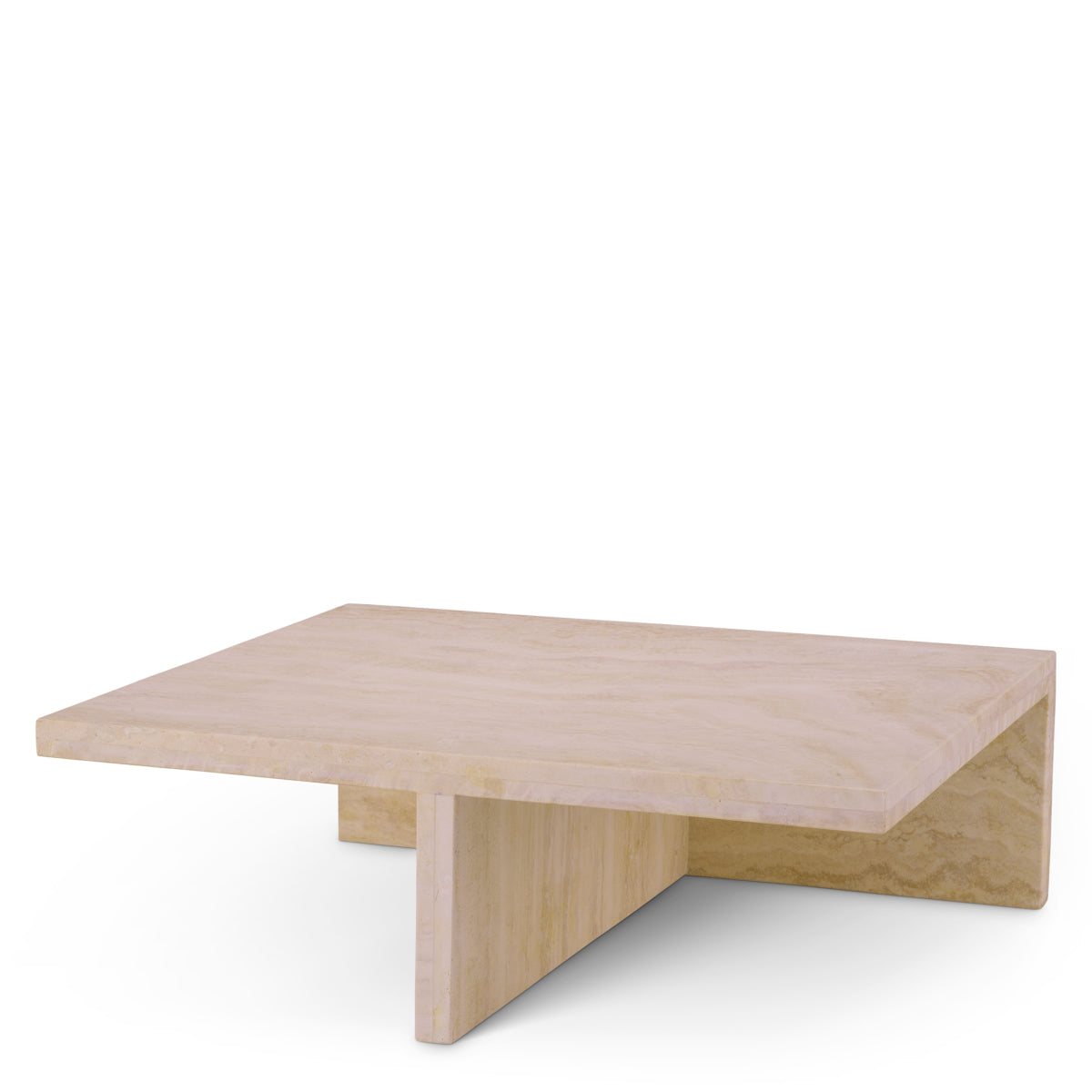 Minimalist Travertine Coffee Table Amara | Eichholtz Miami