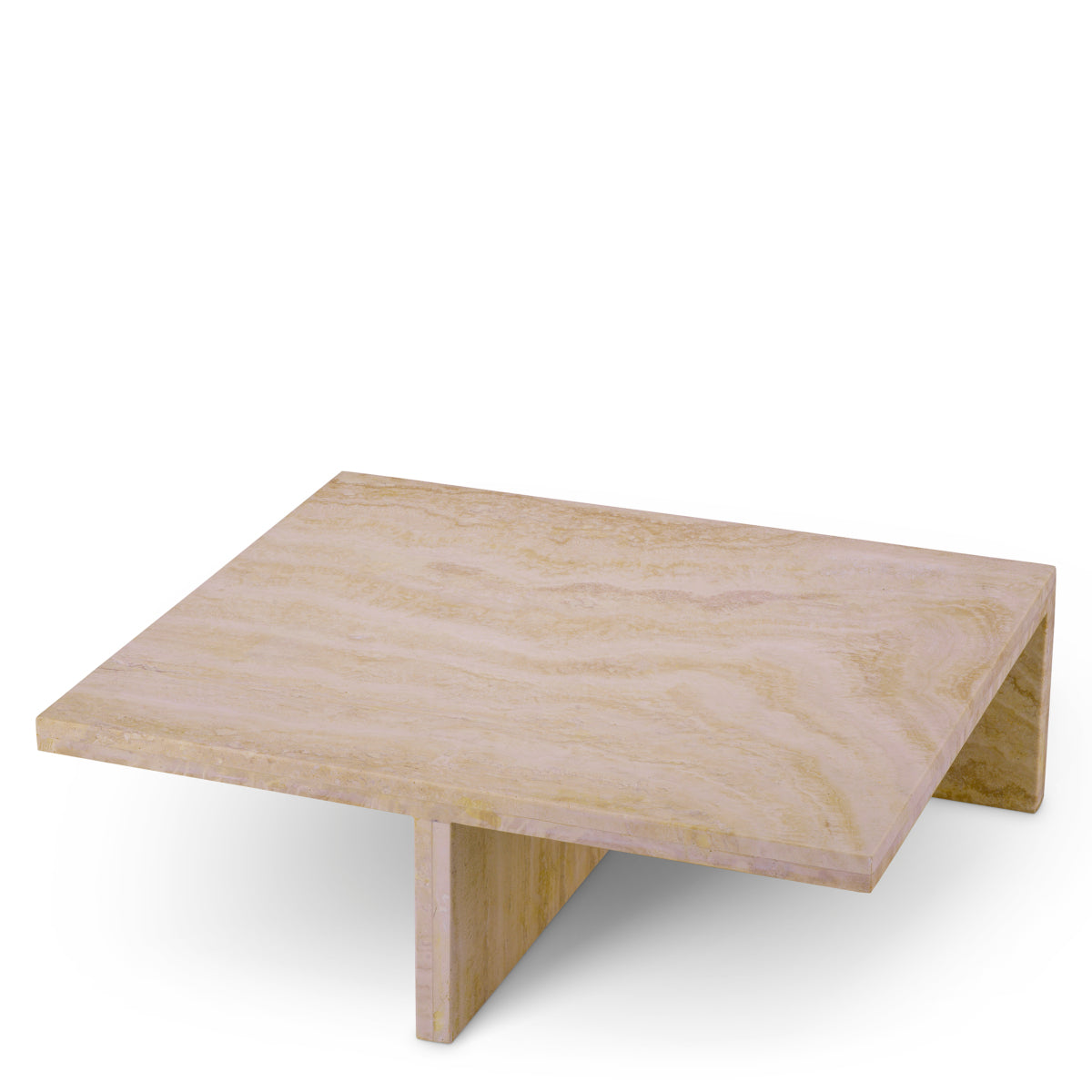 Minimalist Travertine Coffee Table Amara | Eichholtz Miami