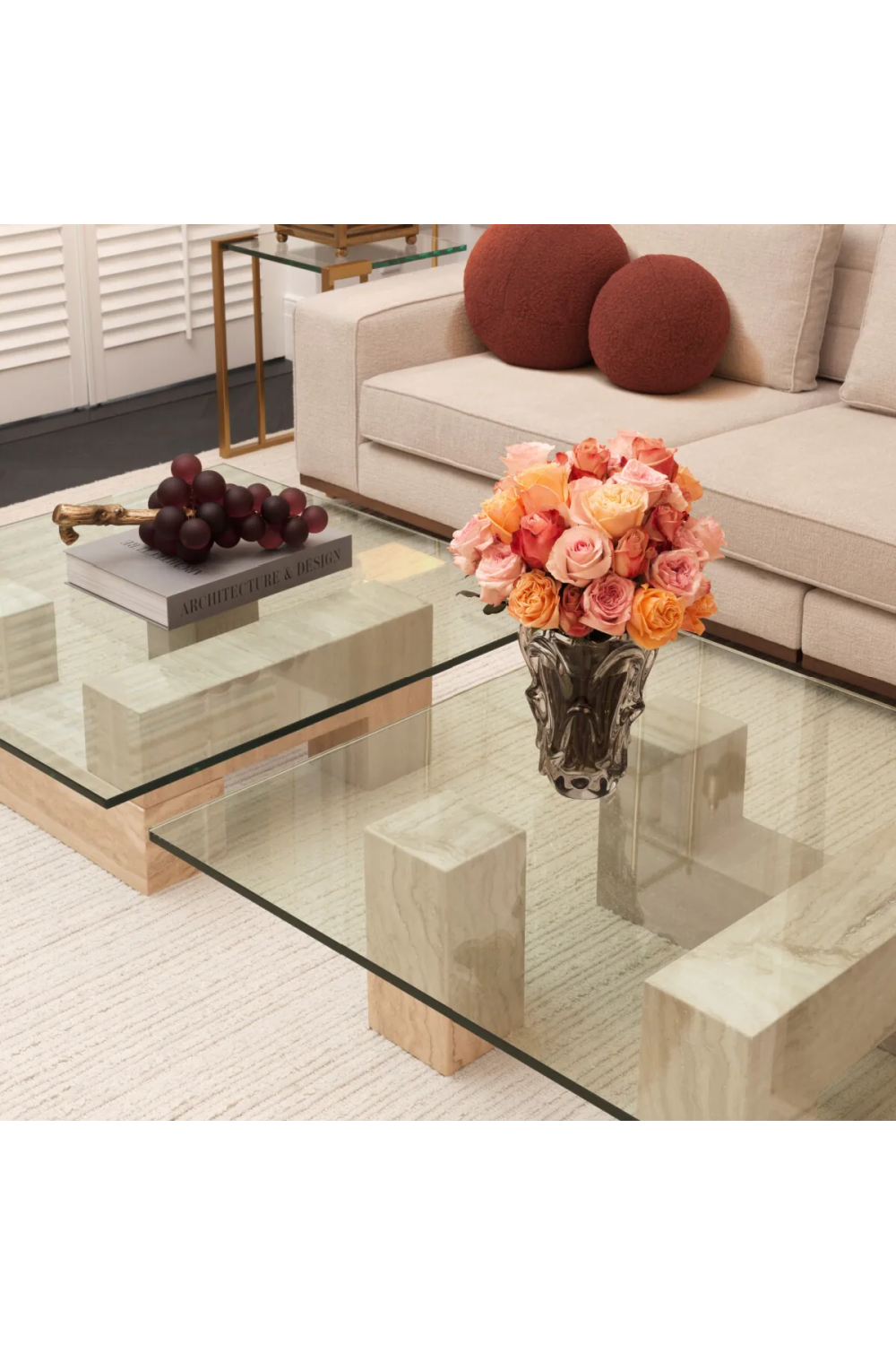 Square Glass Coffee Table Ikal | Eichholtz Miami