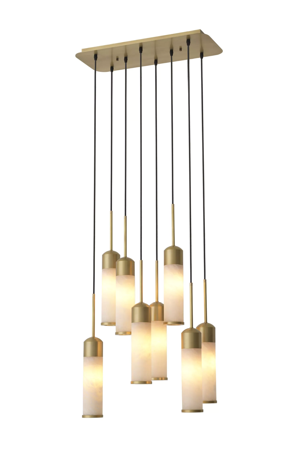 Tubular Alabaster Chandelier Eos | Eichholtz Miami