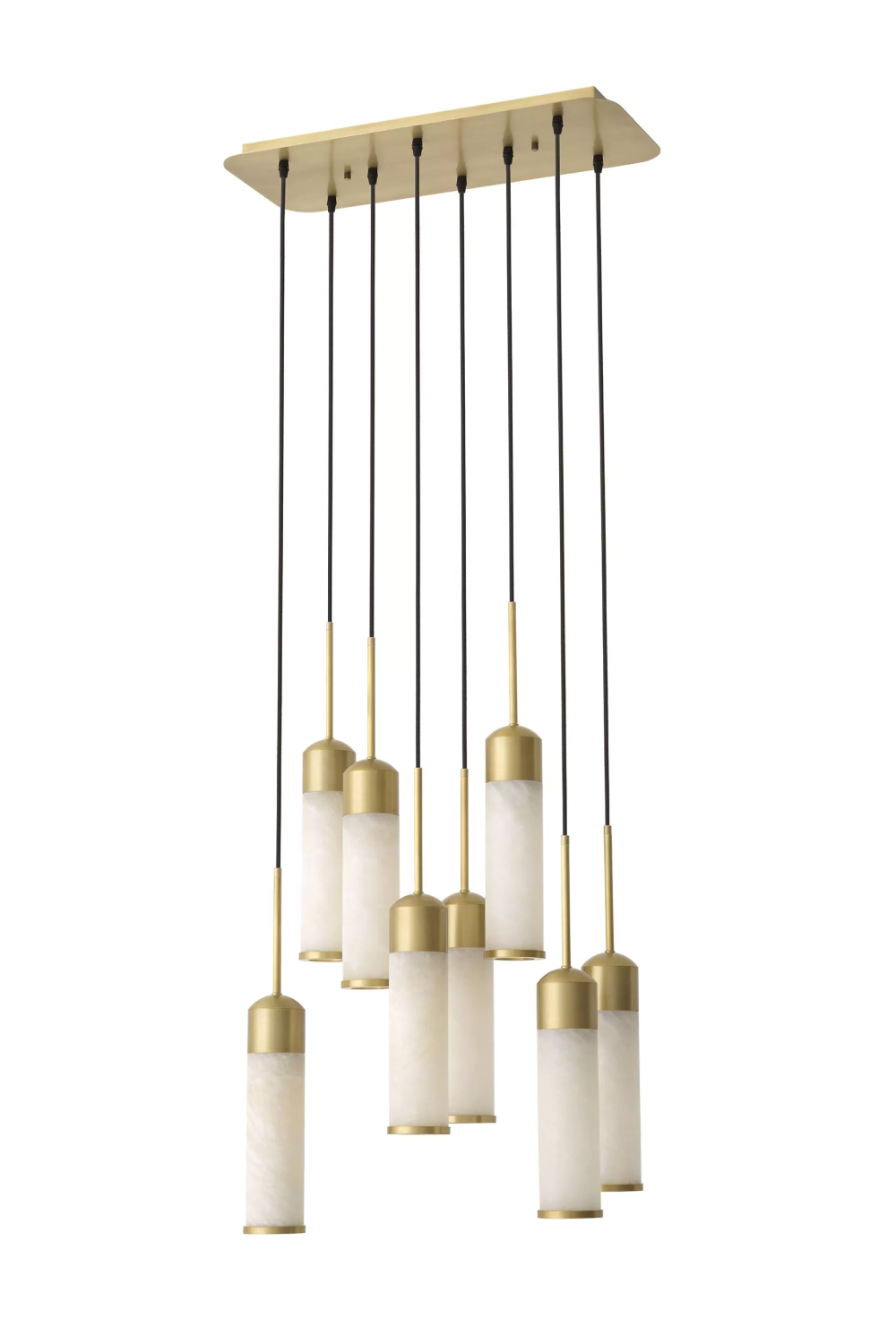 Tubular Alabaster Chandelier Eos | Eichholtz Miami