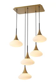 White Glass Cluster Chandelier Duco | Eichholtz Miami