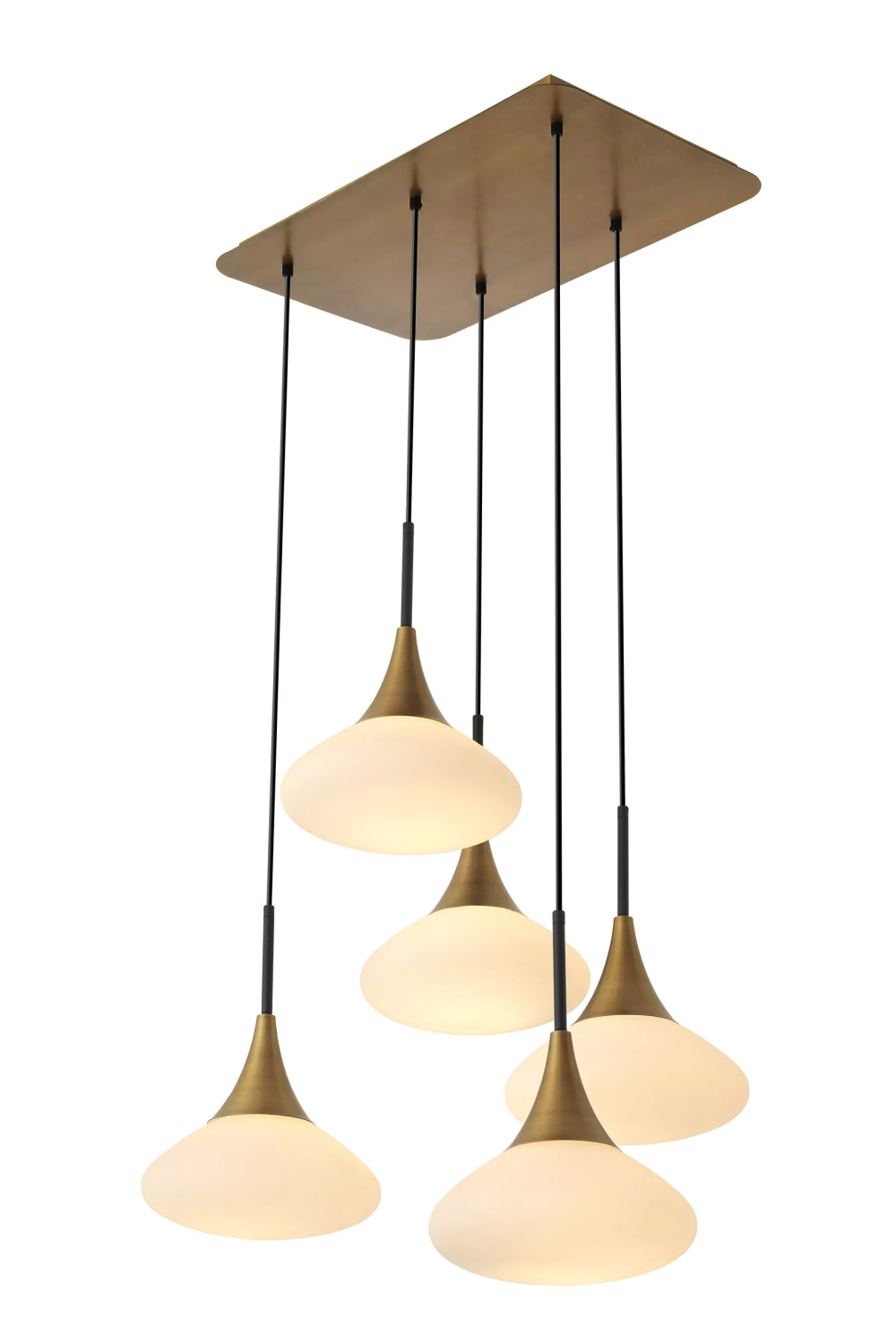 White Glass Cluster Chandelier Duco | Eichholtz Miami