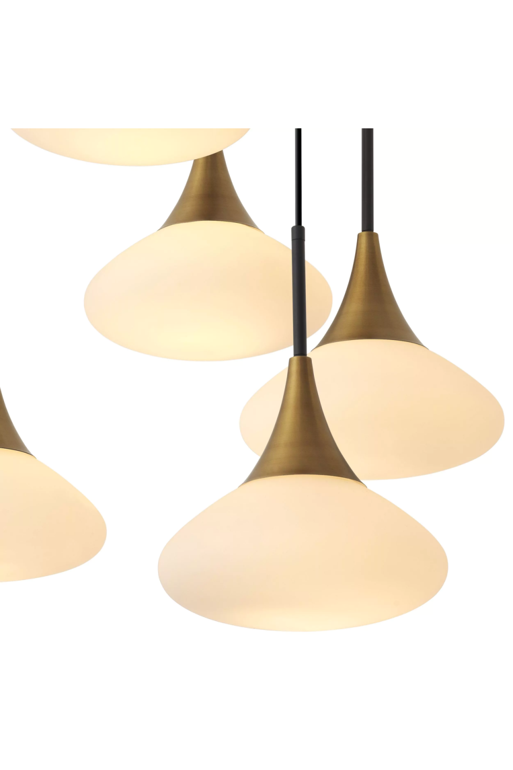 White Glass Cluster Chandelier Duco | Eichholtz Miami